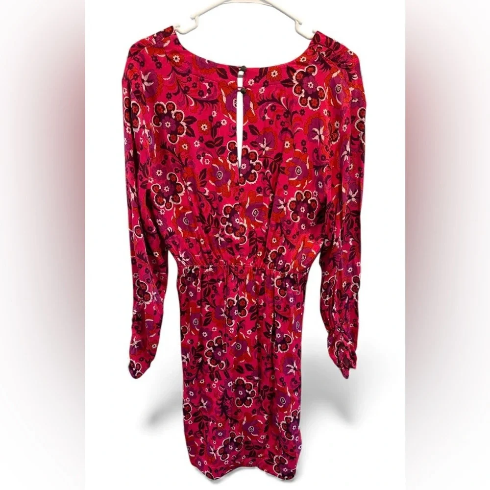 Anthropologie Pink Floral Mini Dress - Picture 5 of 8